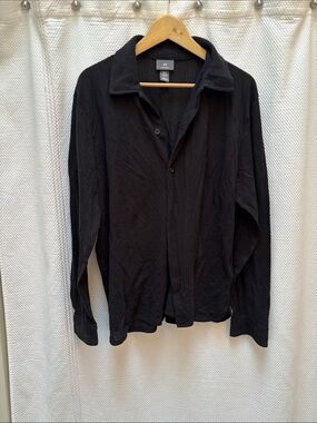 H&M Black Men's Casual Button-Down Shirt